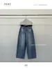 T-PLATFORM Jeans Retrô Lavado Corte Justo Azul Perna Reta Feminino Estilo Outono 2026 Calças de Perna Larga 1603