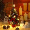 Decoraciones de Mesa Navideñas Transfronterizas Nuevas de 40cm Luces de Árbol de Navidad Luces Decorativas Árbol de Pino Árbol Mini Decoración Festiva Regalos de Año Nuevo