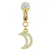 Brincos Sem Furo Transfronteiriços, Presilhas de Orelha Borboleta com Diamantes, Conjunto de 5 Peças, Piercings de Umbigo Sem Furo, Joias de Piercing Personalizadas
