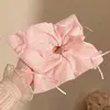 Lenço quadrado floral com laço estilo floresta, elástico de cabelo para mulheres, scrunchie de renda de alta qualidade estilo coreano, elástico de cabelo infantil