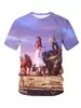 2025 Camiseta Tema Final Fantasy Masculina Feminina Tops Anime Manga Curta Casual Tamanho Grande Tops Streetwear
