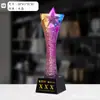 Nuevo Trofeo de Cristal Colorido de Alta Gama Premio de Reunión Anual de Negocios Premio de Estímulo Reconocimiento Individuo Destacado Equipo Relaciones Públicas