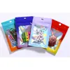 Bolsa con cierre hermético de color degradado Yin y Yang hueso color lámina de aluminio láser en stock joyería cosméticos bolsa de embalaje universal bolsa sellada
