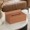 Caixa de Lenços Sala de Estar Luxo Leve High-end Simples Doméstico Mesa de Jantar Design Criativo Senso High-end Couro Caixa de Papel Estilo ins