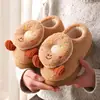 Pantuflas de Algodón Esponjosas con Soporte para el Arco para Mujer, Nuevo Estilo 2026 para Otoño/Invierno, con Terciopelo Plus y Engrosadas, Zapatos de Algodón Cerrados para el Hogar en Interiores