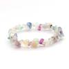 Pulsera de Grava de Cristal Natural Ágata Colorida Amatista Pulsera Elástica Pulsera Irregular Venta al por Mayor de Joyería Transfronteriza