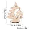 Artesanato de Madeira de Natal Árvore de Natal Oca Decorações Enfeites Crianças DIY Pintado Decoração de Mesa Suporte de Exibição