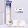 Algodón cosmético tipo sándwich LMLTOP, redondo, inglés, transfronterizo, de doble cara, desmaquillante de doble efecto, algodón agradable para la piel, SY446