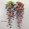 Simulación Transfronteriza Flor Eucalipto Gloria de la Mañana Gloria de la Mañana Flor de Seda Hogar Boda Patio Exterior Colgante de Pared Enredadera Techo