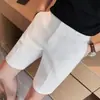 Pantalones Cortos Waffle para Hombre 2026, Nuevo Estilo de Verano, Color Sólido, Pantalones Casuales Delgados, Pantalones Blancos de Moda Tendencia para Hombre