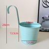 Cesta Colgante de Metal de Fábrica Gancho Colgante para Balcón Maceta Cubeta Pequeña de Hierro Cubeta de Flores de Metal Maceta Colgante Cubeta Colgante Colorida