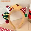 Navidad Lindo Felpa Caramelo Muñeco de Nieve Diadema Accesorios para el Cabello Diadema para Foto de Vacaciones Peine para Lavado de Cara Maquillaje Niña