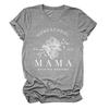 Playera casual europea y americana homeschool pr 22 6 mamá transfronteriza verano cuello redondo manga corta top para mujer