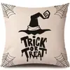 Funda de Almohada Halloween Calabaza Divertida Transfronteriza Amazon Estampado de Lino Funda Decorativa para Cojín de Sofá del Hogar