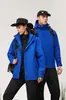 Chaqueta de trabajo de alta gama tres en uno, impresión de logotipo personalizado, ropa de trabajo para team building corporativo, chaqueta con forro polar
