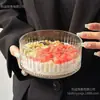 Ins Restaurante de Celebridades de Internet Tazón Rayado para Postre Tazón para Mianbing Tazón para Pudín Tazón para Snacks Tazón para Agua con Azúcar Tazón para Yogur Alto Valor de Color