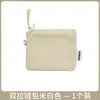 Bolsa de Almacenamiento de Malla Estilo Japonés Bolsa con Cremallera de Doble Capa Bolsa de Maquillaje Portátil Bolsa de Malla para Artículos Varios Bolsa de Malla para Monedas