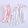 Chaleco infantil de algodón de tres piezas en caja, ropa infantil para niños y niñas, chaleco de verano para bebés, camiseta con cuello halter, chaleco infantil grande
