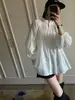 Ins2026 Coreana Estilo Nuevo Principios de Primavera Versión Coreana Reductor de Edad Estilo Muñeca Holgada con Cordones Versátil Camisa de Manga Larga
