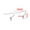 Acero Inoxidable Gancho Francés para Oreja Color Oro Real Conservación de Color Aretes Geométricos con Forma Arete Semiterminado Hebilla para Oreja Accesorios para Aretes DIY
