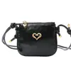 Accesorios Metálicos en Forma de Corazón Hombres Mujeres Niños Bolso de Hombro Único Pequeño Mini Color Sólido Bolso Cruzado para Bebé Nuevo Billetera para Niños