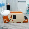 Venta Directa de Fábrica Cama de Champú Cerámica para Barbería Cama de Enjuague Semi-reclinable Cama para Salón de Peluquería Cama de Champú Estilo Celebridad de Internet