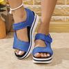 Comercio Transfronterizo Sandalias de Talla Grande para Mujer Verano 2025 Nuevo Europeo y Americano Velcro Malla Transpirable Zapatos de Mujer Talla 43