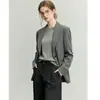Blazer de lã elegante e sofisticado para mulheres, perfeito para o guarda-roupa de trabalho, coleção de outono 2026, novos estilos de outono, roupas femininas de alta qualidade
