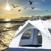 Gran Número de Tienda de Campaña Plegable Automática Pop-Up de Apertura Rápida para Exteriores Estilo Camping Refugio Plateado Tela Picnic Ligero