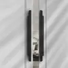 Nova Maçaneta de Porta de Vidro em Estoque Estilo Chinês com Placa Sólida de Alumínio, Logotipo Gravado, Maçaneta Estilo Loja, Maçaneta Grande para Porta de Loja