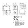 Interruptor basculante RL3-311/N-G-2-RE/BK-P4 interruptor basculante tres patas dos posiciones con luces