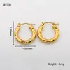 Joyería Popular Europea y Americana Acero de Titanio Hilo Convexo Pendientes Brillantes Diseño Único Pendientes de Nicho Fábrica Mayorista de Pendientes para Mujer