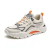 Zapatos Deportivos para Hombre Transfronterizos, Ligeros y Versátiles, Nuevos Zapatos Deportivos para Hombre, de Caña Baja con Color de Contraste, Zapatos Tipo Papá, Zapatillas de Correr Transpirables Estilo Coreano