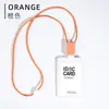 Porta Credencial Doble Tarjeta Simple Estilo Japonés de Cáscara Dura con Cordón Retráctil para Credencial de Empleado, Identificación de Estudiante, Tarjeta de Campus, Tarjeta de Comedor