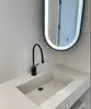 Espelho de Canto para Banheiro, Espelho de Banheiro, Espelho Oval de Parede, Espelho para Banheiro de Hotel, Espelho de Maquiagem, Espelho Retrátil