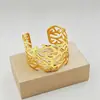 Pulsera de Coral Hueco Transfronteriza Europea y Americana, Pulsera Dorada Ancha Abierta para Mujer, Pulsera de Diseño de Nicho de Lujo Ligero Estilo Europeo y Americano