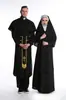 Fantasia Cosplay Sacerdote Masculino Freira Feminina de Halloween Fantasia Cosplay de Casal Suporte de Fantasia de Sacerdote Fantasia de Palco Feminina