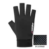 Guantes de Seda Helada para Hombre al por Mayor, Protección Solar, Guantes de Verano sin Dedos Antideslizantes, Guantes Finos Transpirables de Seda Helada para Pesca y Reparto