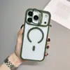 Adequado para Apple 18Promax Capa de Lente Suporte Invisível Capa de Celular Iphone16 Transparente Sucção Magnética 12 Capa Protetora