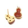 Nuevos pendientes chinos de calabaza roja auspiciosa para mujer, de alta gama, pequeños y exquisitos, de oro antiguo, elegantes, joyería antigua.