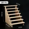 Estante de Exhibición de Madera Maciza Pura Estante de Almacenamiento de Escritorio Moderno Hecho a Mano Especial Caja Sorpresa Muñeca Planta Verde Suculenta Estante Escalera