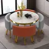 Mesa de reunión informal, mesa redonda pequeña para balcón de cafetería, mesa y sillas de comedor para recepción de oficina de ventas y tienda, mesa de reunión de ocio
