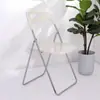 Silla plegable, estilo simple nórdico, silla de ocio para el hogar con respaldo, silla de espera para restaurante, silla de plástico para entrenamiento de alquiler para exposiciones
