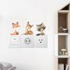Pegatina de Animal Lindo de Dibujos Animados para Switch Autoadhesiva Zorro Mapache Conejo Enchufe de Habitación Pegatina Decorativa Br-S015