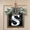 Decoración Personalizada para Puerta Principal Transfronteriza de 26 Letras, Cartel para Puerta, Arreglo de Accesorios, Artesanías de Madera, Adornos Colgantes