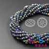 [Pequeña venta al por mayor] Cuentas planas de cristal de 2*3 mm, chapadas en color AB, cuentas sueltas de cristal hechas a mano, accesorios de joyería DIY