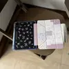 Capa Protetora Floral com Laço Estilo Coreano para Tablet iPad Air Mini6Y Dobrável Pro com Suporte para Caneta 10ª Geração 11 polegadas