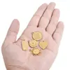 Acero Inoxidable Presión de Aceite Corazón Forma de Sol Palma Colgante Chapado al Vacío Colgante Accesorios para Collar Pendiente DIY Venta al por Mayor