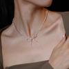 Colar de Pulseira de Arco de Prata Quebrada Moda Feminina Nicho All-match Curto Clavícula Cadeia High-end Sense Internet Trendy Style Colar