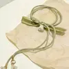 Elástico de Cabelo Flor de Lírio do Vale com Pingentes, Scrunchie Floral, Elástico de Cabelo para Meninas, Acessório de Cabelo